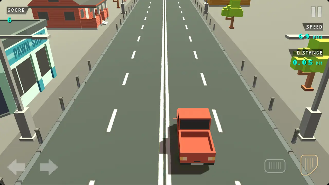 Blocky Overtake X night highway