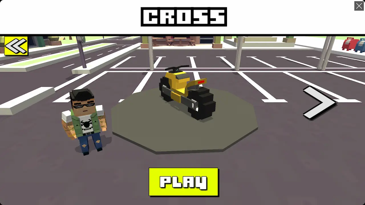 Blocky Rider demolition and bikes