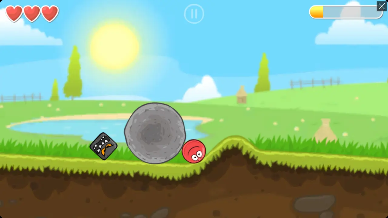 Red Ball boss battle and enemies