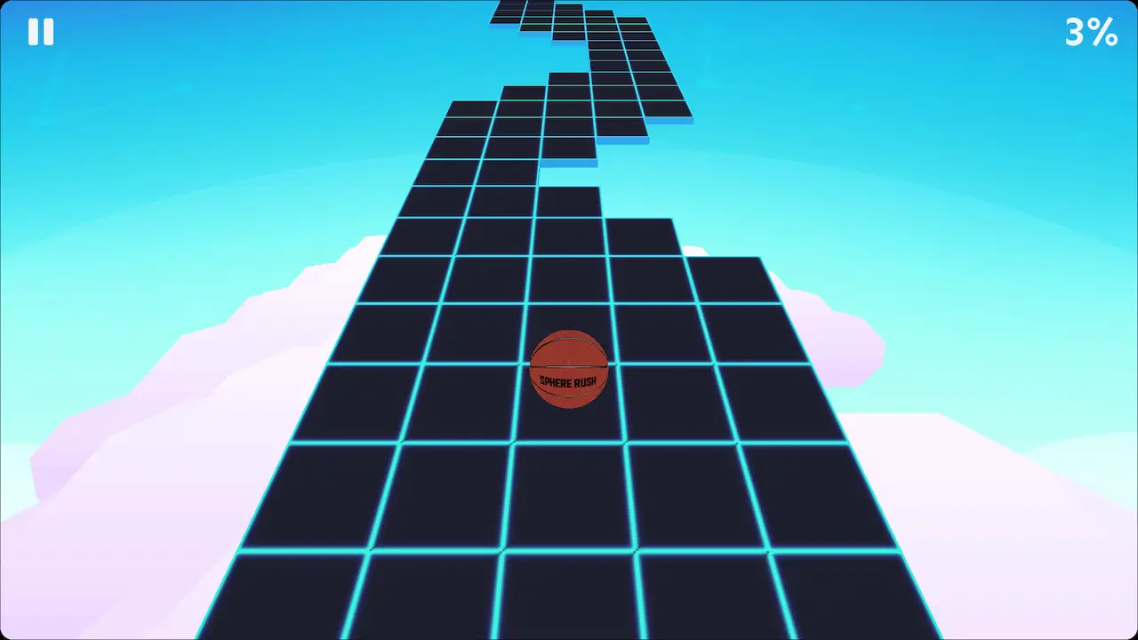 Sphere Rush neon sky track